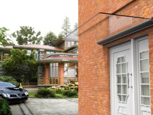 Glass Canopy for Exterior Doors