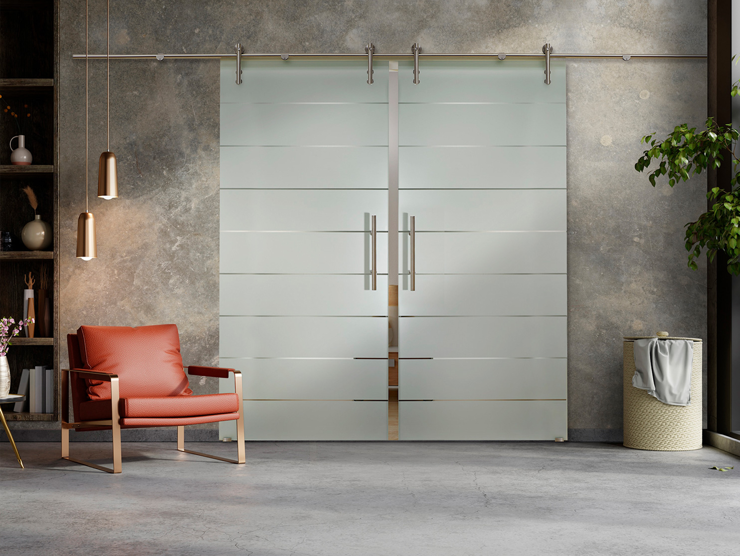 Double Sliding Glass doors for any interior space