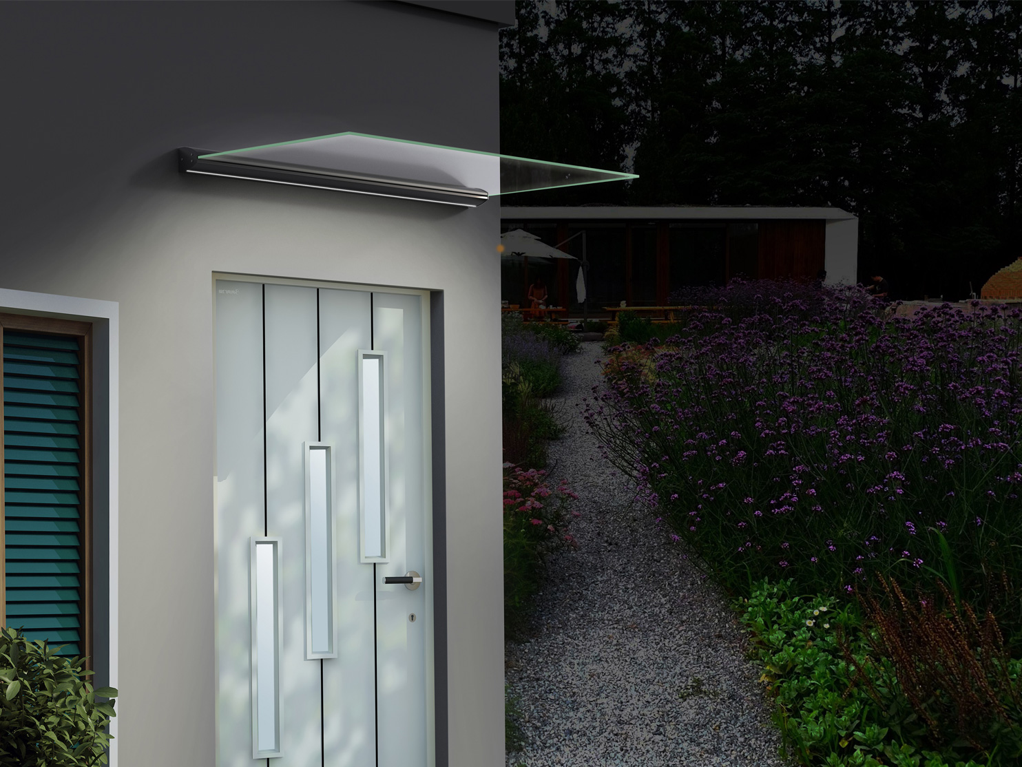 Canopy for exterior door or entrance